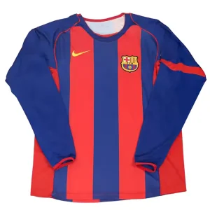 FC Barcelona Camiseta 2004 2005 Retro - FC Barcelona Fotbollströja 25/26 | trojzonen