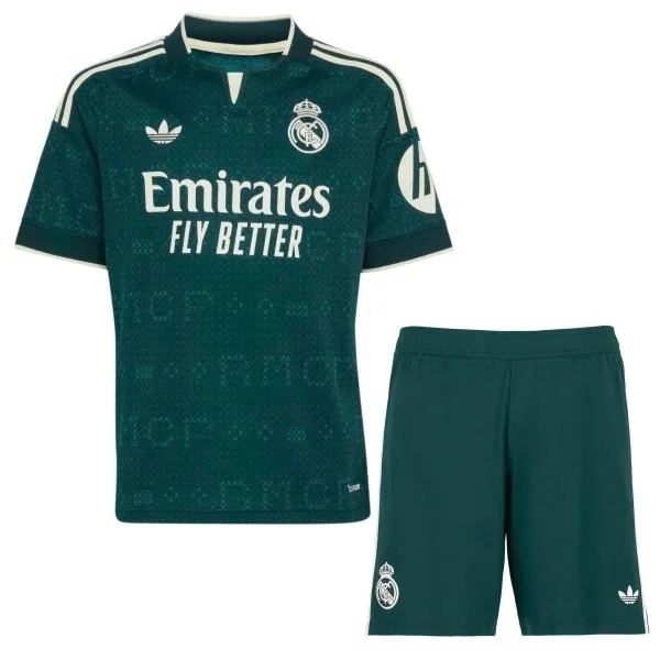 Real Madrid Barn Matchställ 2026 2027 Grön - Fotbollströja Real Madrid Barn | trojzonen