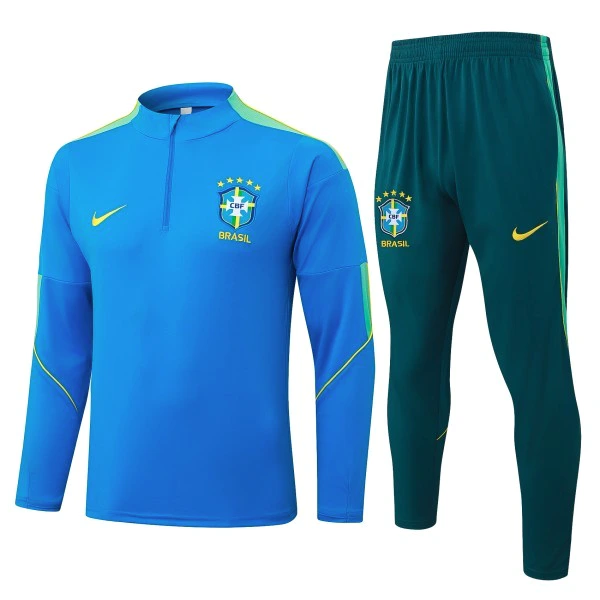 Brasilien Barn Matchställ 2026 Blå - Brasilien Kläder Barn | trojzonen